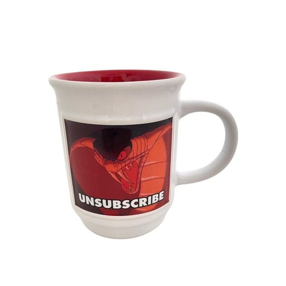 Disney Store Aladdin Evil Jafar Serpent Meme Double Sided Ceramic Coffee Mug/Cup - Picture 3 of 8